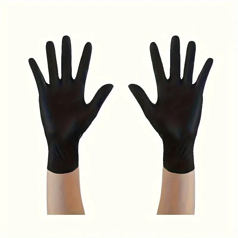 100, Disposable Nitrile Gloves, Durable Household Cleaning Gloves, Waterproof Gloves For Kitchen Cleaning,Tattoos, Hair Coloring