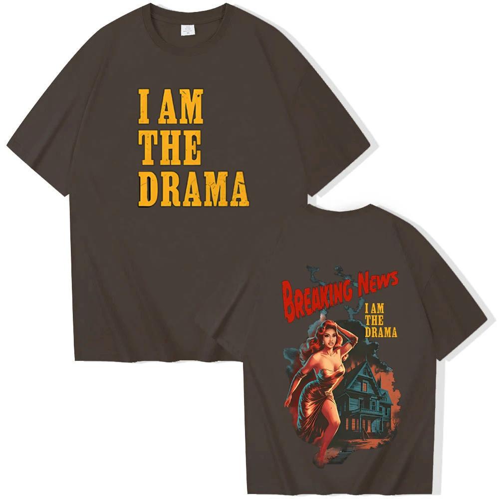 تي شيرت Cardi B AM I THE DRAMA تي شيرت Harajuku برقبة دائرية كاجوال هدية