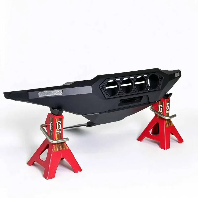 1/8 RC Crawler Competition Front Bumper 6061 Aluminium Alloy 3-Piece Structure for KM RAM 1500 Scale Off-road RC Truck Upgrade