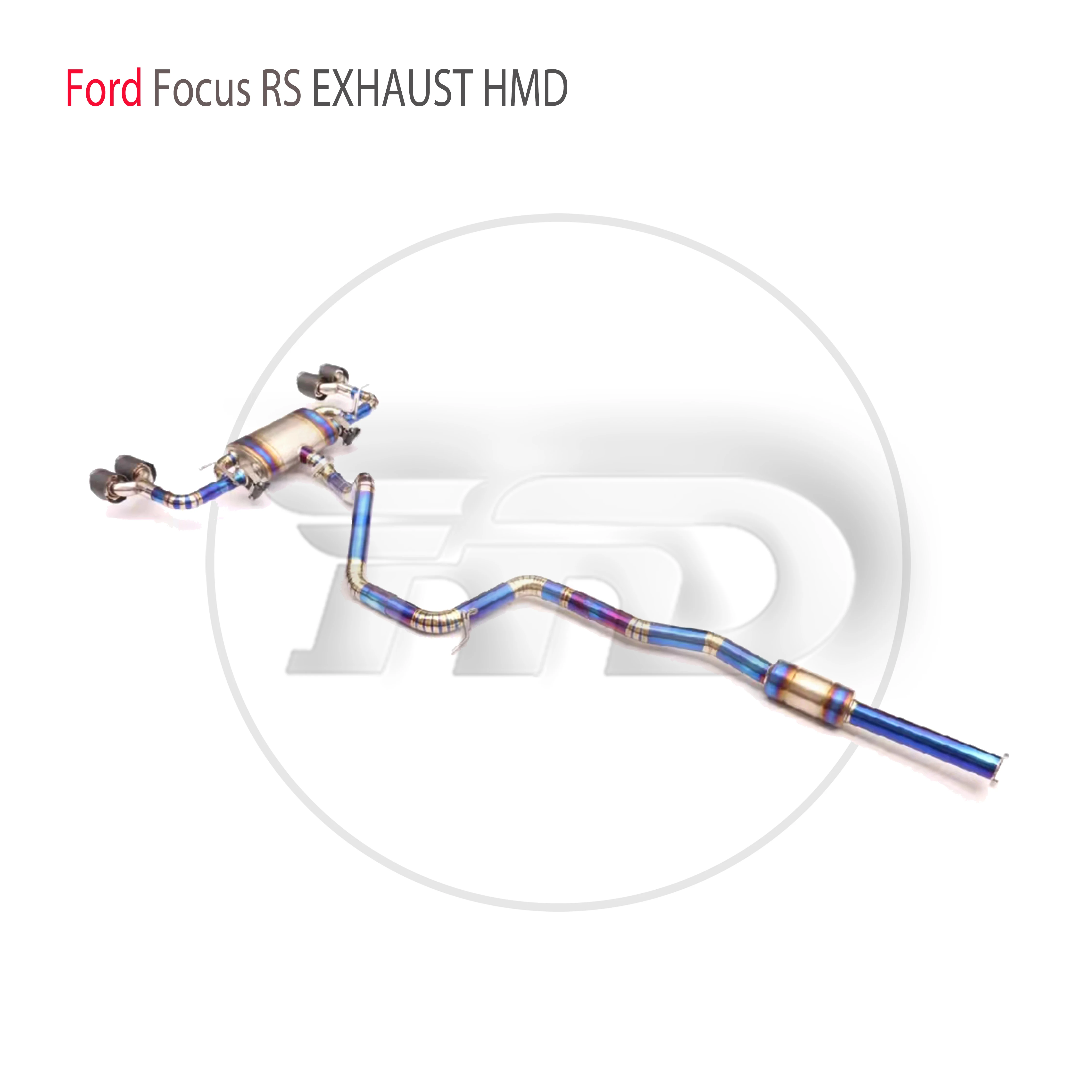 HMD Titanium Exhaust System Performance Catback For Ford Focus RS Muffler For Cars Modifity Variable Valve Pipe