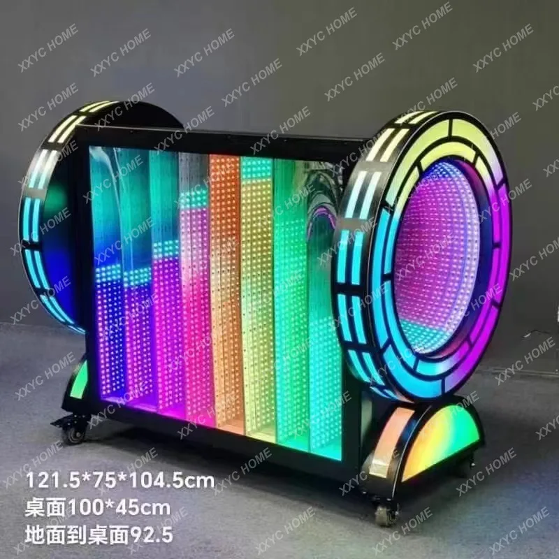 CX Customized box disc player table bar dj table ktv acrylic  luminous lift table