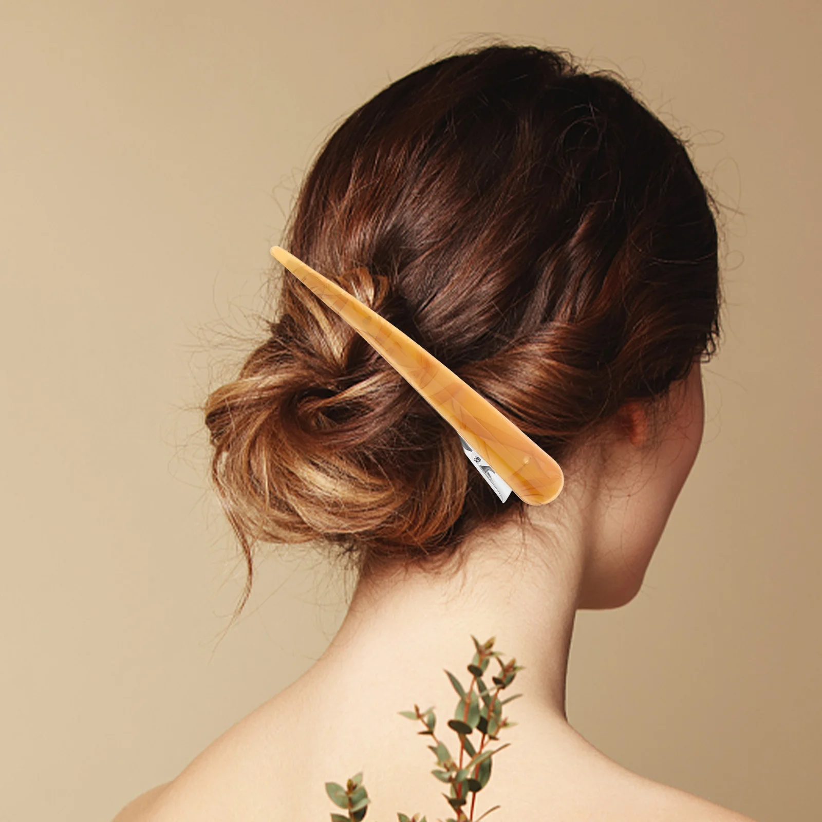 

1Pcs Duckbill Hair Clip Vintage Acetate Alligator Clamp Retro Fashion Hair Accessory Stylish Hairpin Suitable for Party Daily