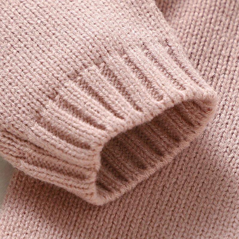 Winter Baby Clothes Sets for Infant Kids Girls Pink Full Sleeve Sweaters Pullovers+Trousers Tracksuits 1-3Y Toddler Knitted Suit