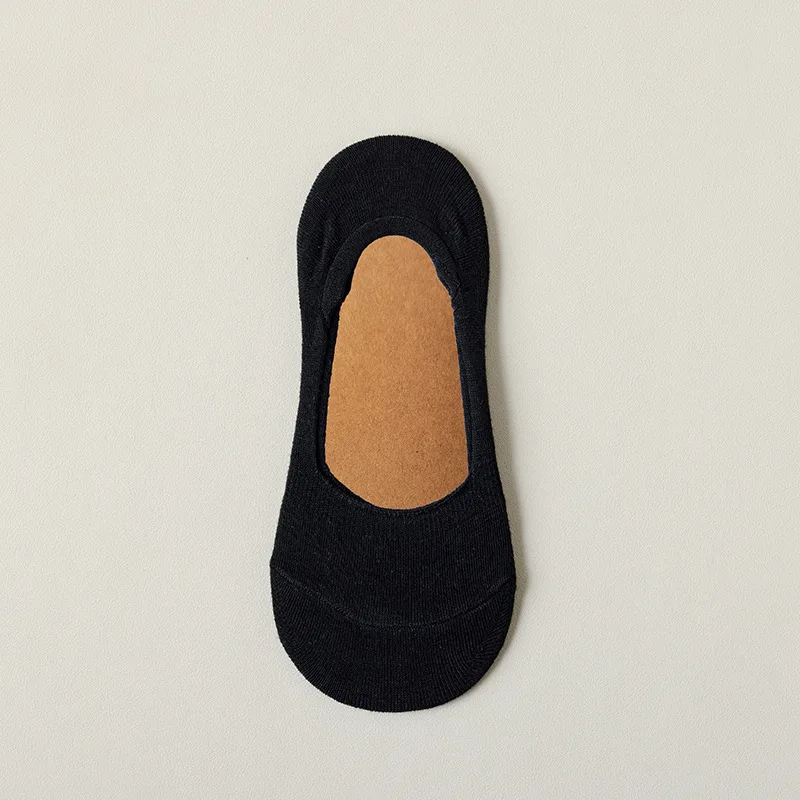 Women Spring Summer Cotton Invisible Liner Insoles Solid Color Silicone Anti Slip Low Cut Hidden Shoe Inner Pads