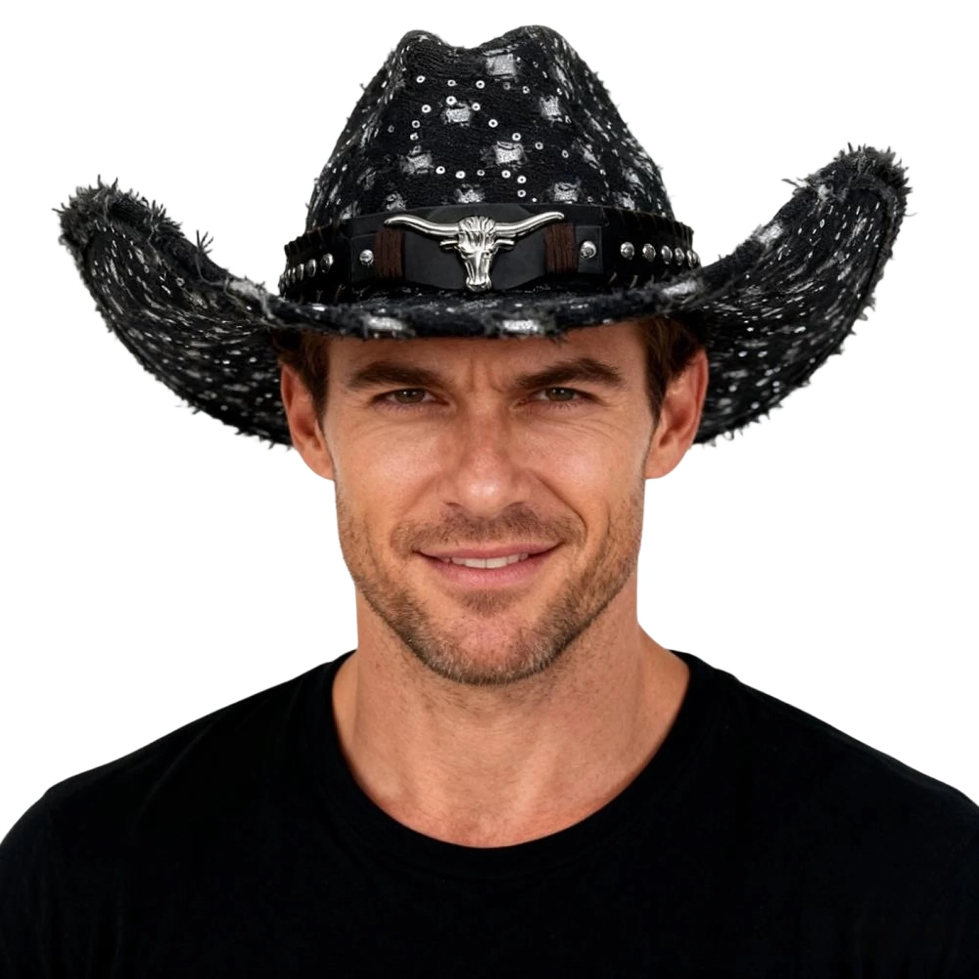 قبعات دلو أنيقة من قماش الدنيم للجنسين مع تصميم مرقع مطرز لملابس الشارع غير الرسمية ونزهات الشاطئ الصيفية #2