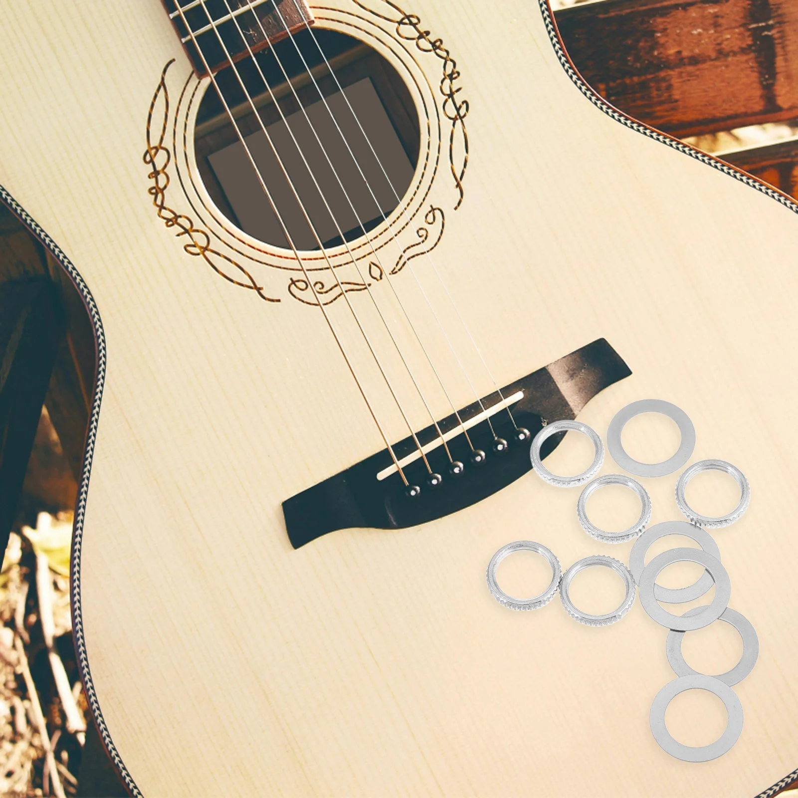 10 قطعة الغيتار باس تبديل التبديل الجوز غسالة استبدال 12 مللي متر دائم مستقرة الأجهزة أجزاء مجموعة الغيتار تبديل التبديل مسامير