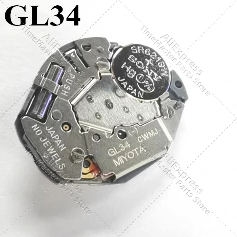 Movimento MIYOTA GL34, movimento de quartzo de três pinos, substituindo o novo movimento gl36 original
