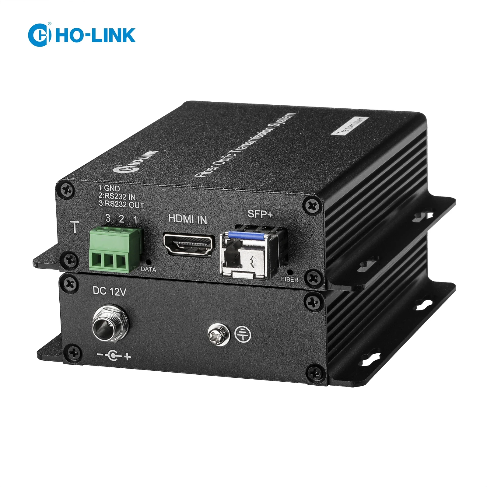 Optical RS232 and Video HDMI 10km 4K coaxial to fiber converter