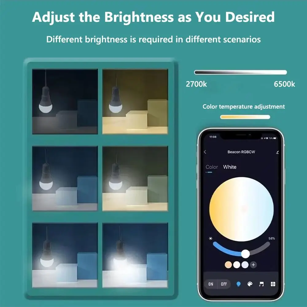 E27 قاعدة الذكية LED لمبة عكس الضوء 220 فولت الجهد بلوتوث ضوء غرفة نوم ضوء APP التحكم لمبة لغرفة الديكور مصابيح حفلات #3