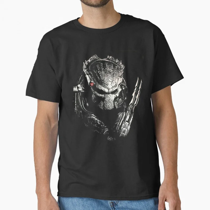 

Retro Horror Sci-Fi Predator Gift T shirt Jungle Hunter Alien Warrior tee 0731 Short Sleeve Graphic Clothes All size Tops S-6XL