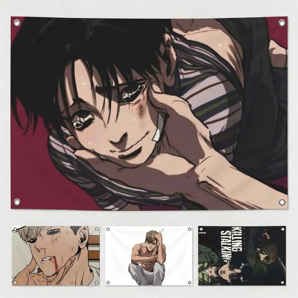 K-Killing S-Stalking Manhwa  Flags Wall Hanging Tapestry Outdoor Garage Room Decorative flag Background Blanket