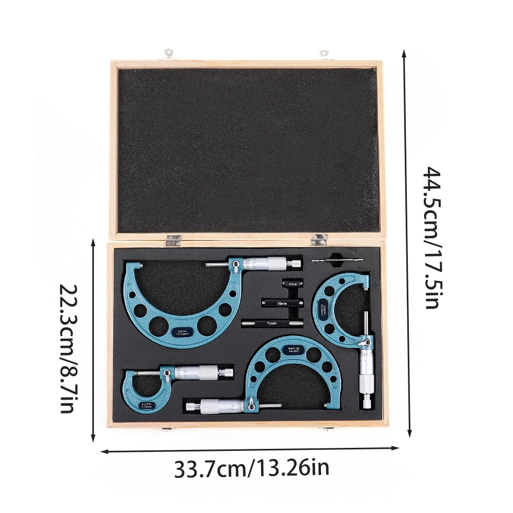 4pcs Outside Micrometer Set Machinist Tool 0-4\