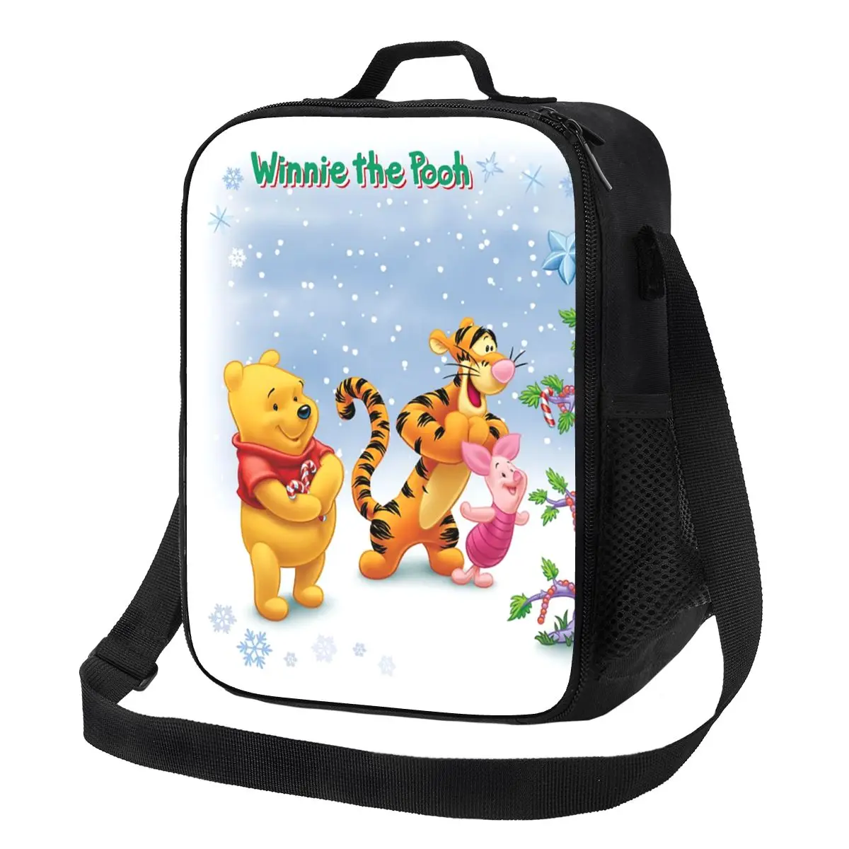 Custom Winnie The Pooh Insulated Lunch Tote Bag for Women Portable Cooler Thermal Food Lunch Box Work School Travel