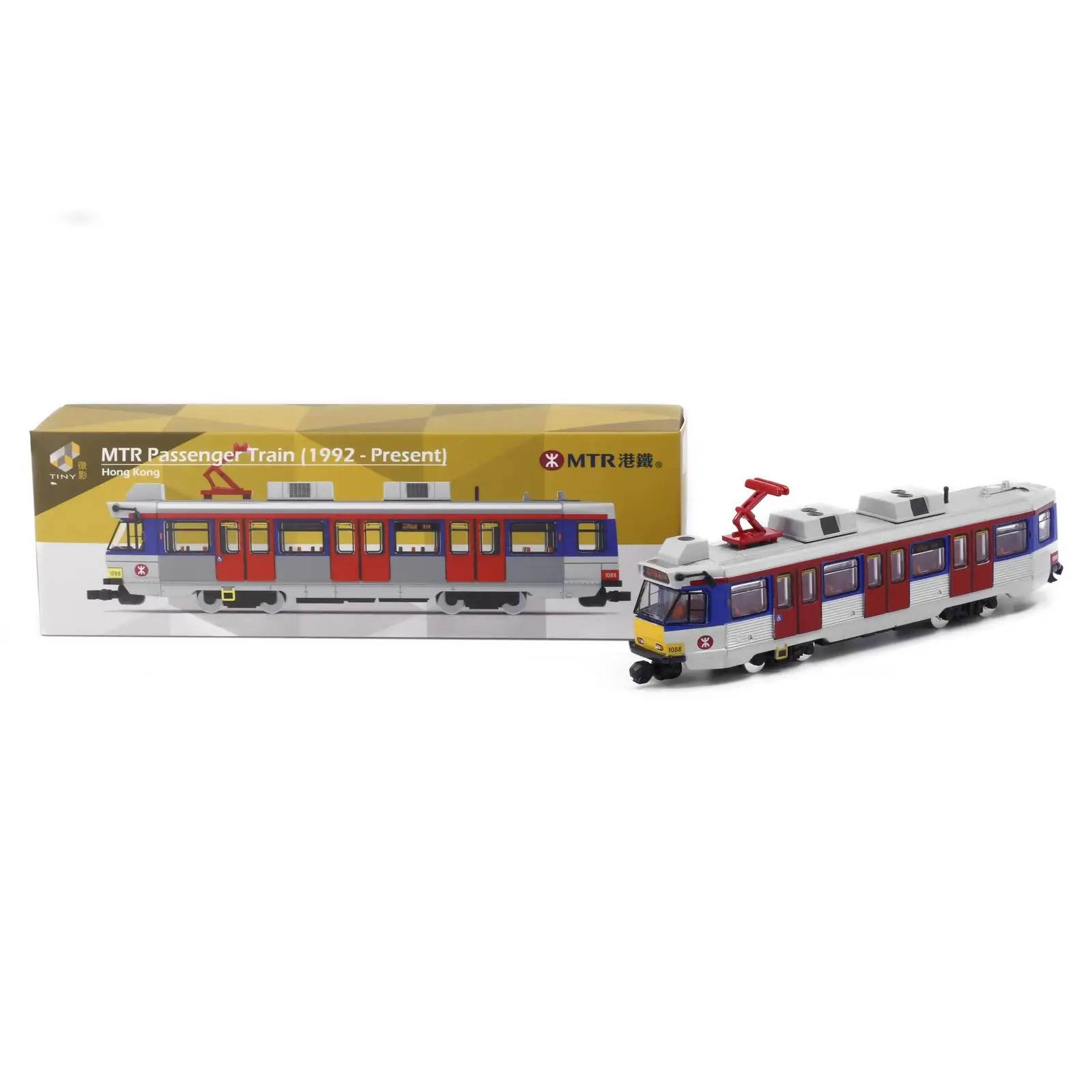 Tiny Weiying 1:120 MTR MTR Trein Hong Kong Light Rail Dynamische Chengdu Trein Metro Legering gegoten Trein Model Collectie Geschenken