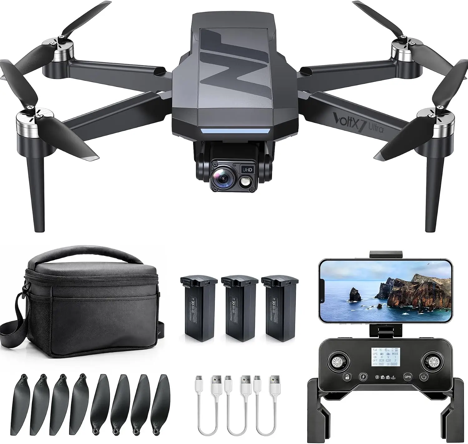 3 Axis Gimbal Gps Drone 4k Camera 90 Min Long Flight 3280 Ft Long Control Range Auto Return Follow Me Brushless Motor 5g Fpv Rc
