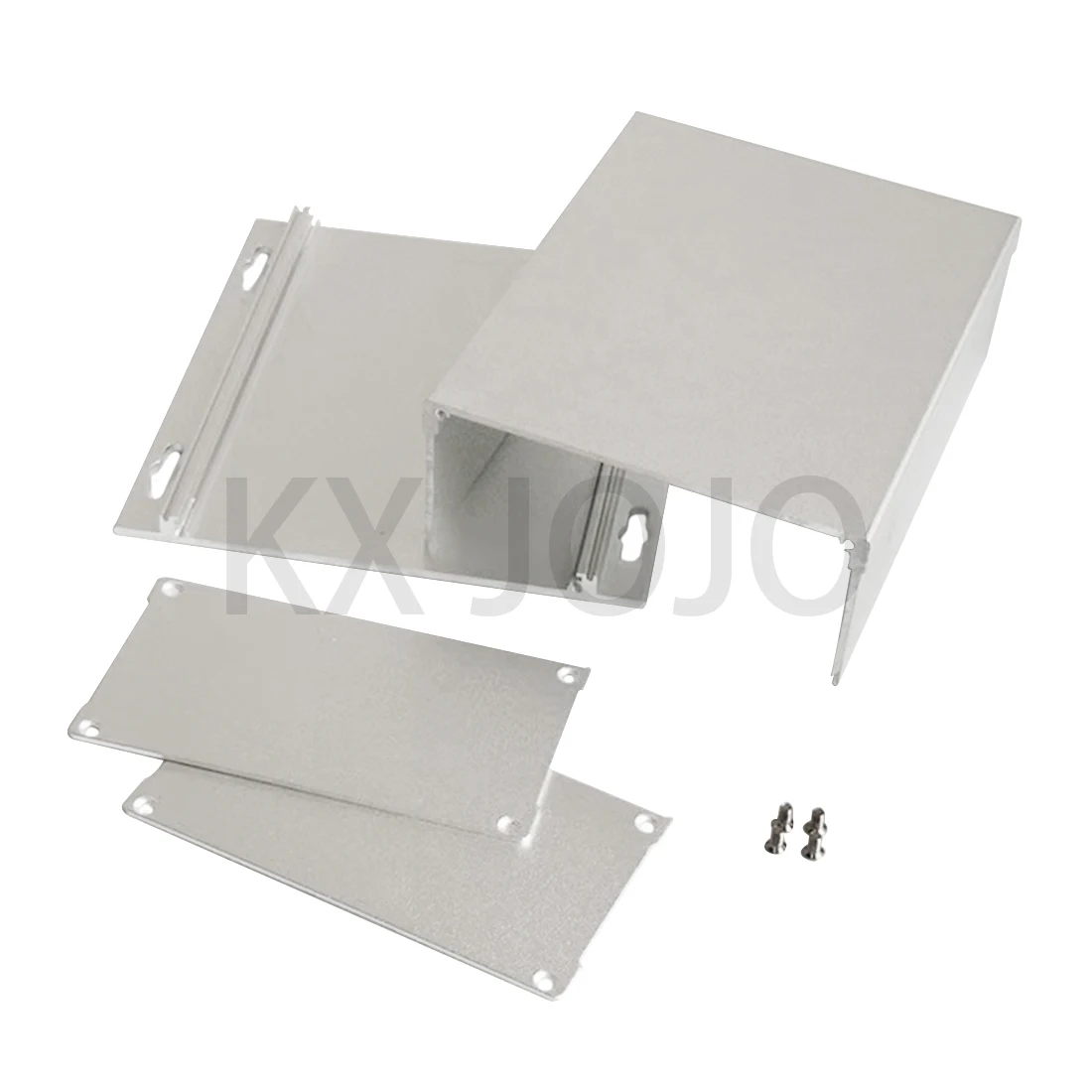 Aluminum Enclosure 107*55*130mm Split Box PCB Bending with Ears Instrument Box DIY Electronic Project Case Silver
