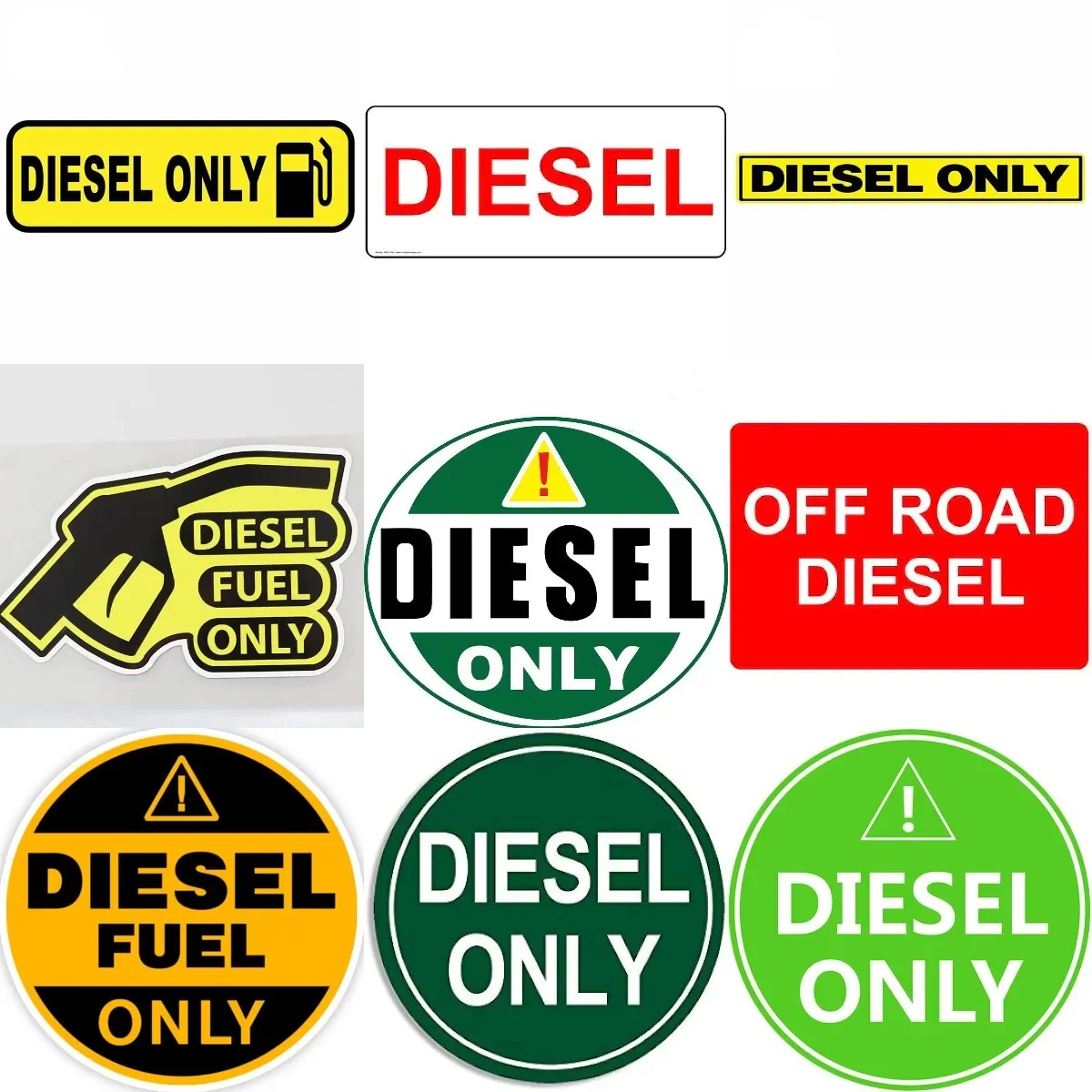 

Creative Diesel Fuel Only Warning PVC Stickers Accessories for Decorate Car Helmet Camper Bumper Motorcycle Off-road Decad