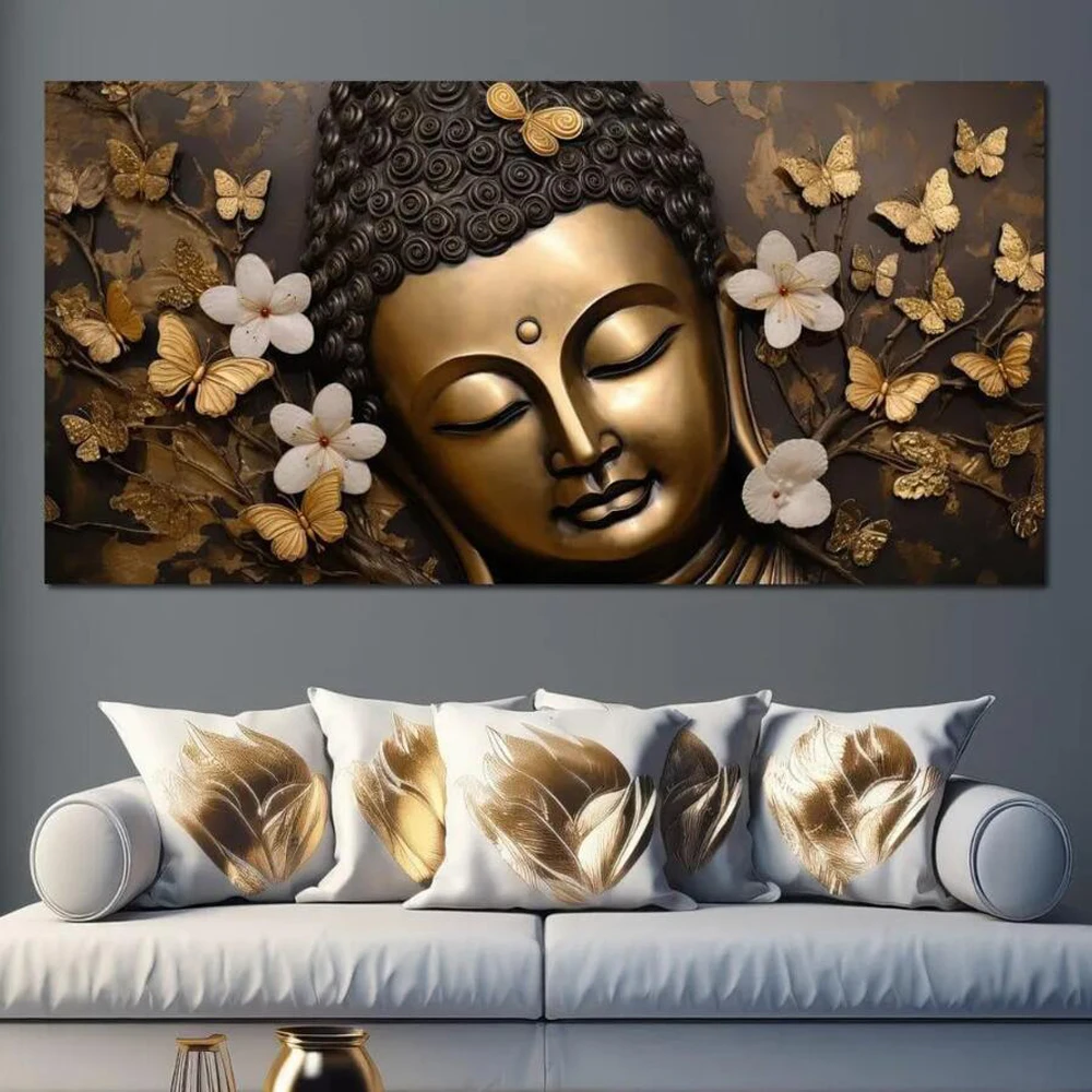 

Glimmering Gold Buddha DIY Diamond PaintingGolden Butterfly Art New Arrival Full Square Drill Mosaic Diamond Embroidery Big Size