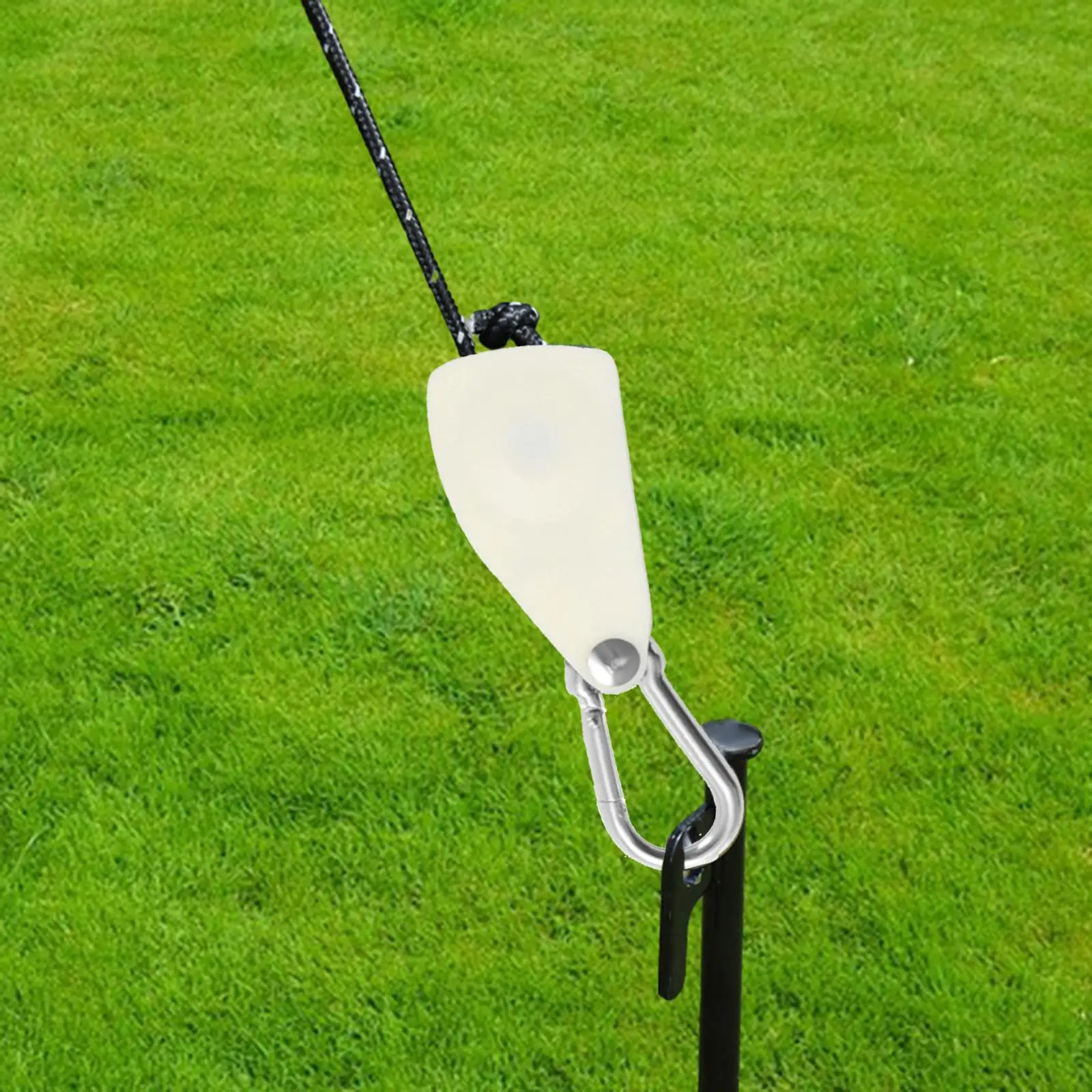 Outdoor Rope Tightening Tool Ratchet Pulley Carabiner Tie Down Secure Rope Tensioner for Camping Tent Hiking Tarpaulin Use