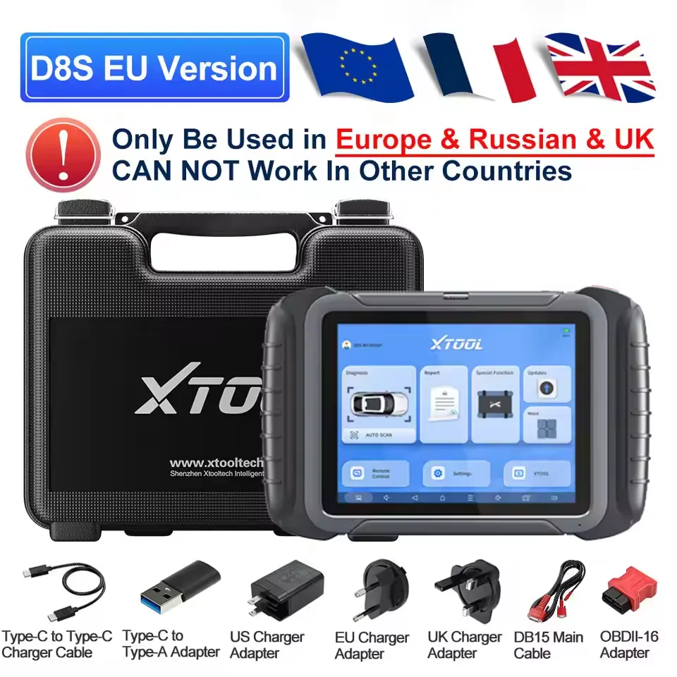 2026 XTOOL D8S Auto Diagnose Gereedschap OBD OBD2 Scanner Bidirectionele Scanner CAN FD DOIP FCA AutoAuth 42+ Resets ECU Coderingstool