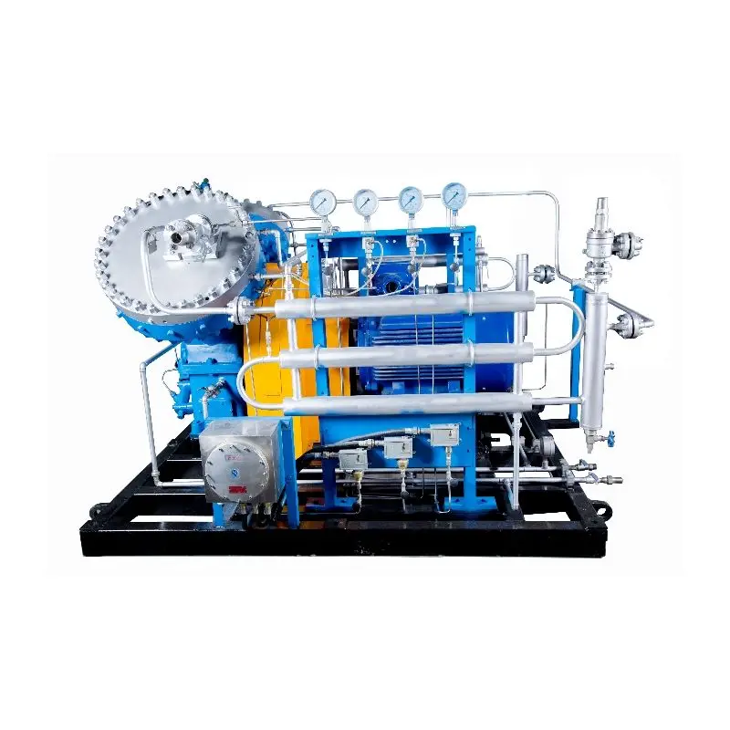 Cylinder Filling and LO2 Tank Vaporizing Pressure Boosting Small Flow Capacity Compressor System