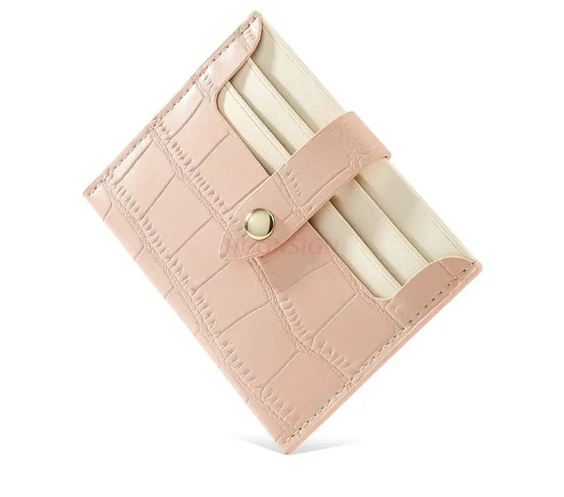 قطعة واحدة من بطاقة البنك، مشبك بطاقة الائتمان، غطاء بطاقة قصيرة، إبزيم رفيع للسيدات، حقيبة بطاقات متعددة الفتحات، رفيعة جدًا #6