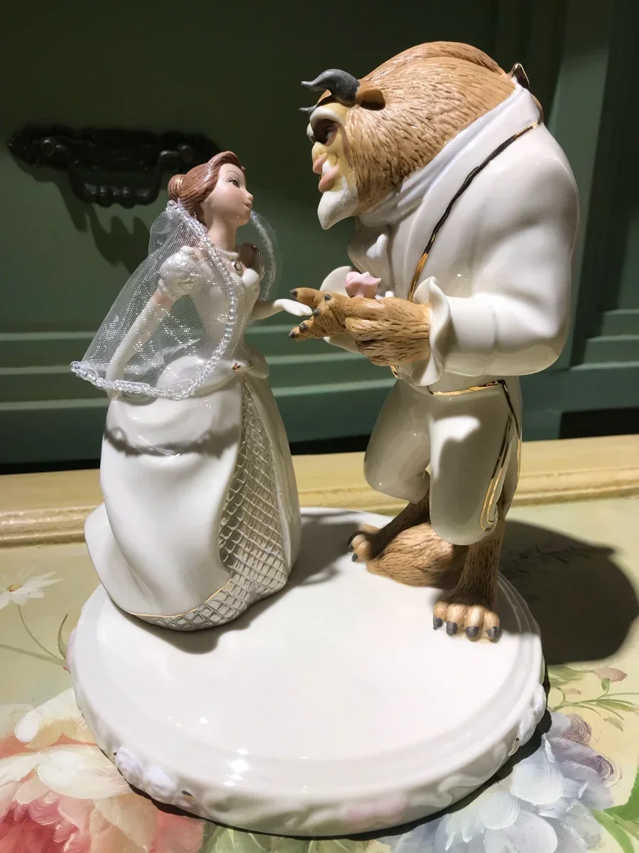 American Gilt Beauty And Beasts  Ceramic Limited Edition Sculpture Romantic Love Story Figures Ornaments Wedding Gifts