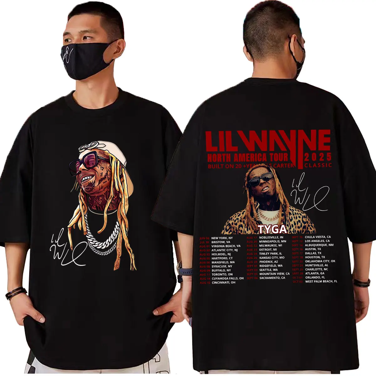 

Rapper Lil Wayne Graphic T Shirts Tha Carter VI Tour 2025 Merch T-shirt Men Women Clothing Fashion Hip Hop Short Sleeve T-shirts