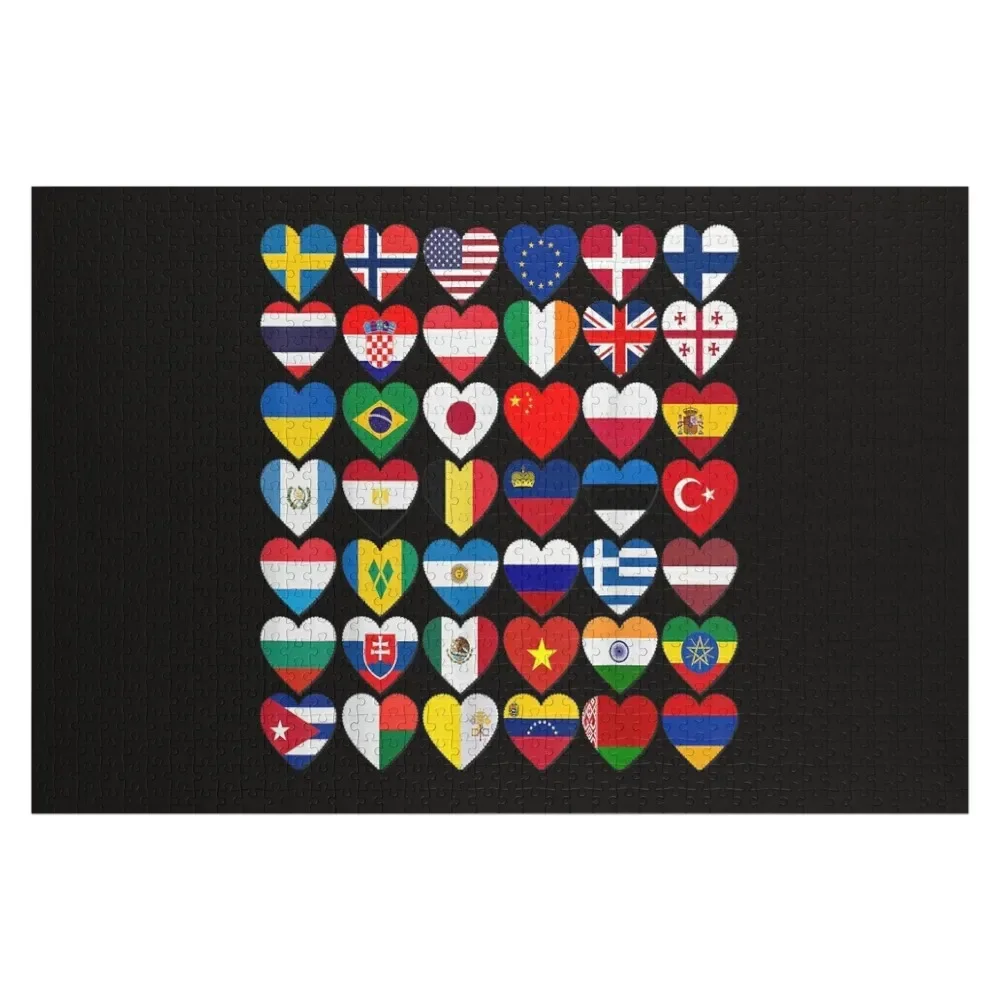 National Hispanic Heritage Month Root All Countries Flags Jigsaw Puzzle Personalized Toys Wood Animals Custom Wooden Name Puzzle