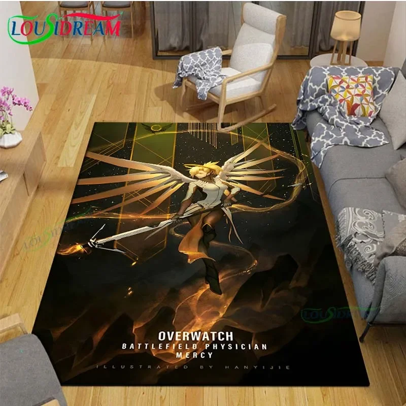 

Classic Game Role O-Overwatch Printed Carpets Living Room Anti-Skid Area Rug Kids Bedroom Mats Yoga Mat Large Carpet Decor