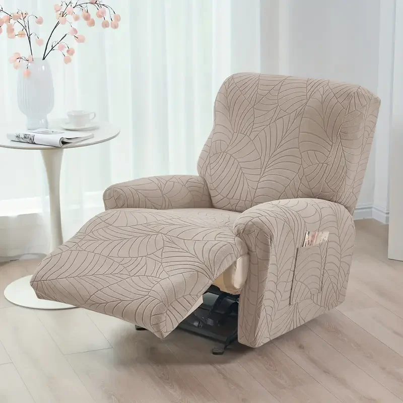 Jacquard Split Recliner Sofabezüge Elastic Stretch Relax Sesselbezug Rutschfeste Liege Einzelsofa Schonbezüge Wohnzimmer – Detail 10