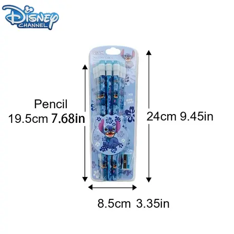 12 st Stitch Lilo & Stitch söta tecknade HB-pennor, 12 pennor och 1 pennrulle för brevpapper, skrivande och teckning 8 best sales stygnpennor - №3