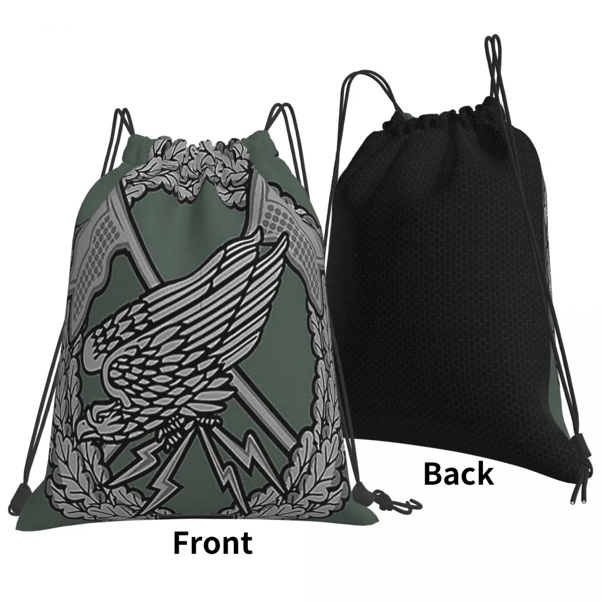 Fernspahtruppe Long Range Reconnaissance Troops German Bundeswehr Historical Backpacks Drawstring Bundle Storage Bag Book Bags