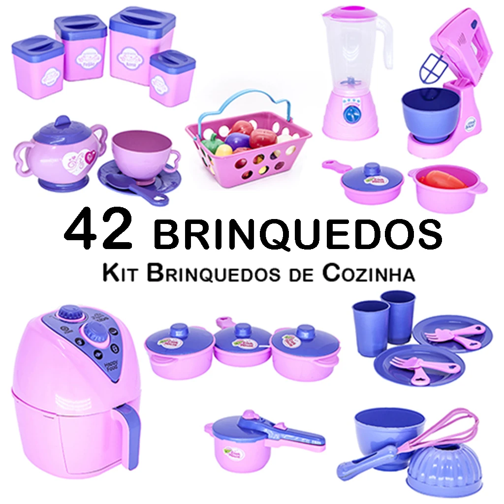 Altimar Children's Kitchen Kit Electro Cup Dish Talher Mercadinho 42 PCs