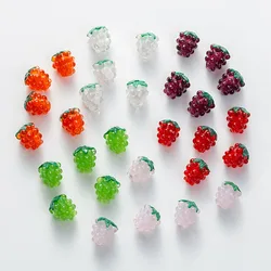 New 2Pc 12x15mm Exquisite Grape Lampwork Glass Beads Fruit Multicolor Spacer Beads for Women Necklace Earring DIY Jewelry Making
