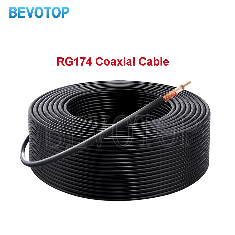 New RG174 Cable Wires RF Coax Coaxial 50 Ohm Connector RG-174 Cable Single Strand/Multiple Strands  5M 10M 20M 30M 50M