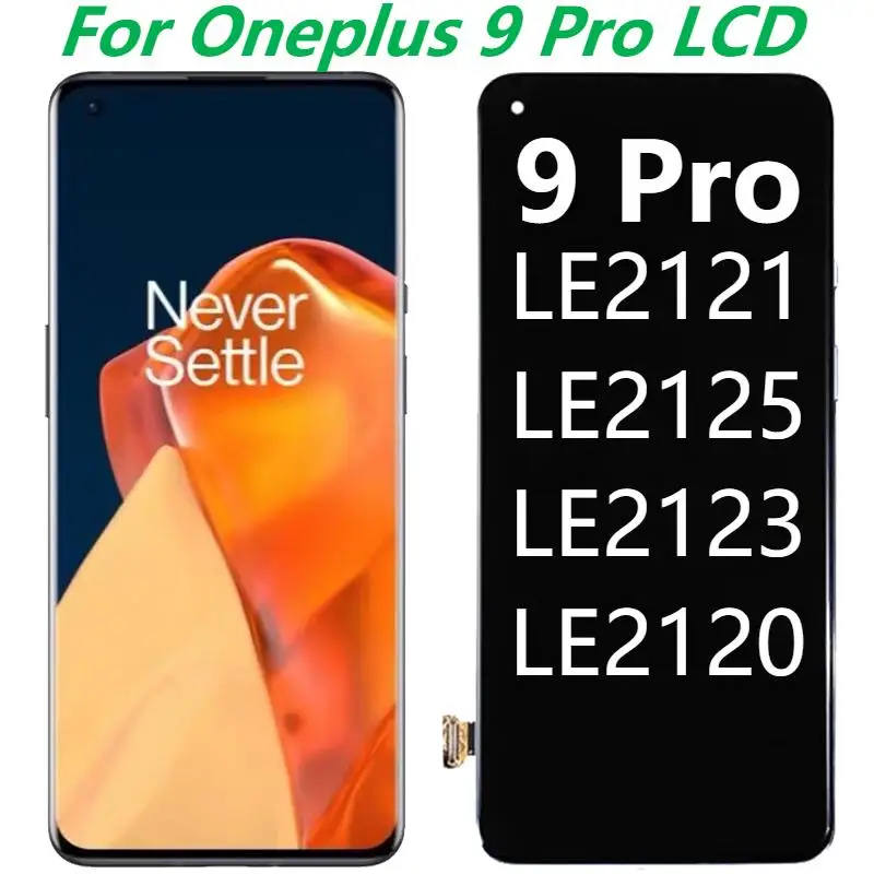 

Original 6.7" AMOLED With Frame For OnePlus 9Pro 1+9 Pro LE2121 LE2125 LE2123 LE2120 LCD Display Touch Screen Digitizer Assembly