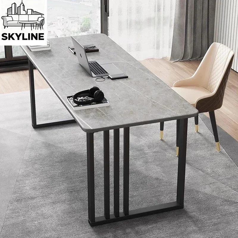 Chinese Style Multi-functional Gaming & Study Desk with Monitor Riser, Large Storage PC Table for Students & Office Use