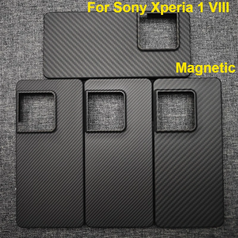 Carbon Fiber Magnetic Case For Sony Xperia 1 VIII for Magsafe Shockproof Aramid Fiber Back Cover for Sony Xperia 1 VIII Cover