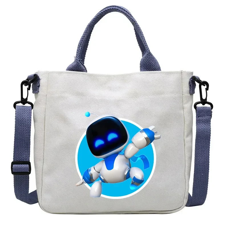 Astro Bot Crossbody Bag Game Figure Canvas Portable Pack Student School Storage Bags Bookbag Casual Fashion Pouch for Children