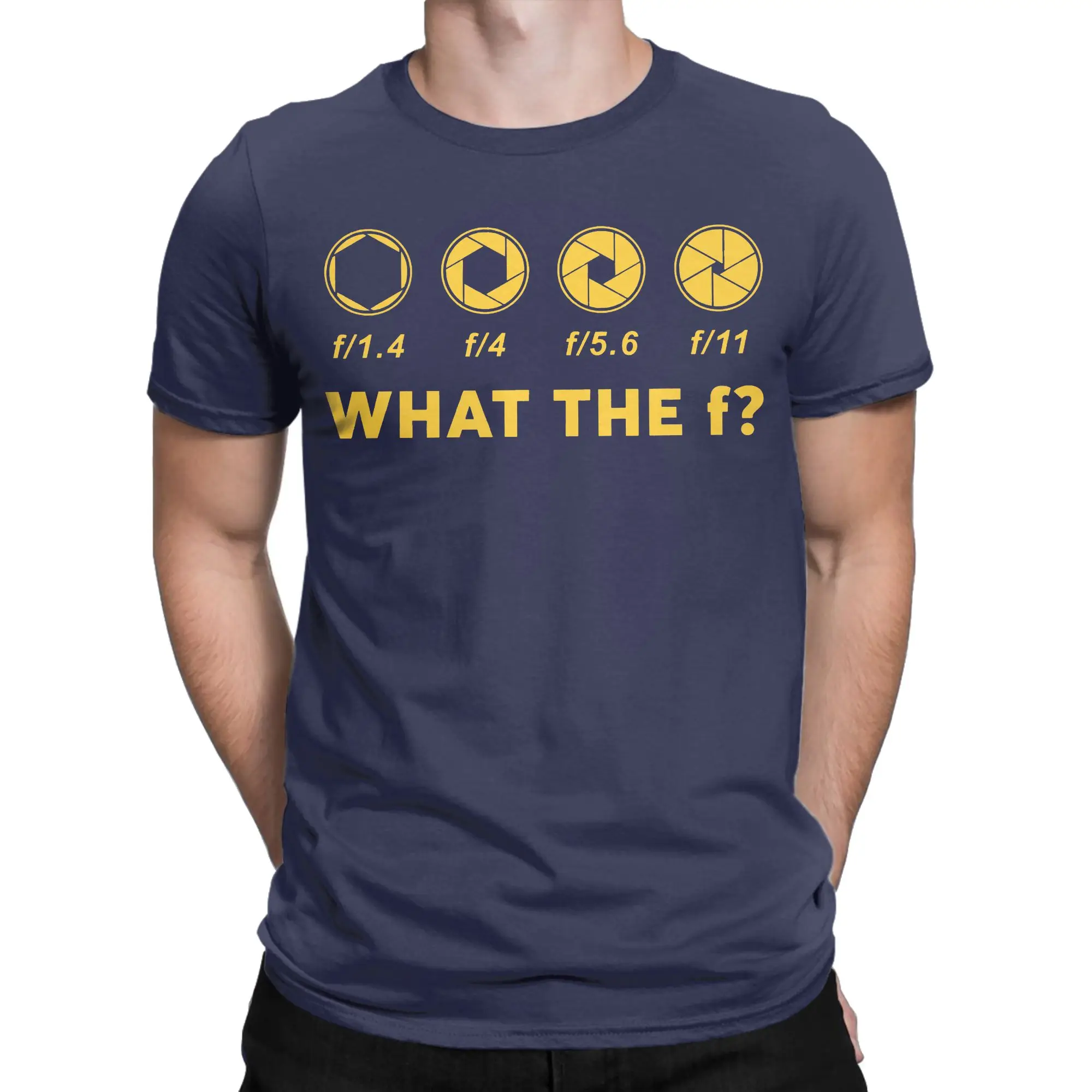 Men Women's Funny Photography Aperture T Shirt Photographer What The F Cotton Tops Humorous Round Collar Tee Shirt Gift T-Shirts
