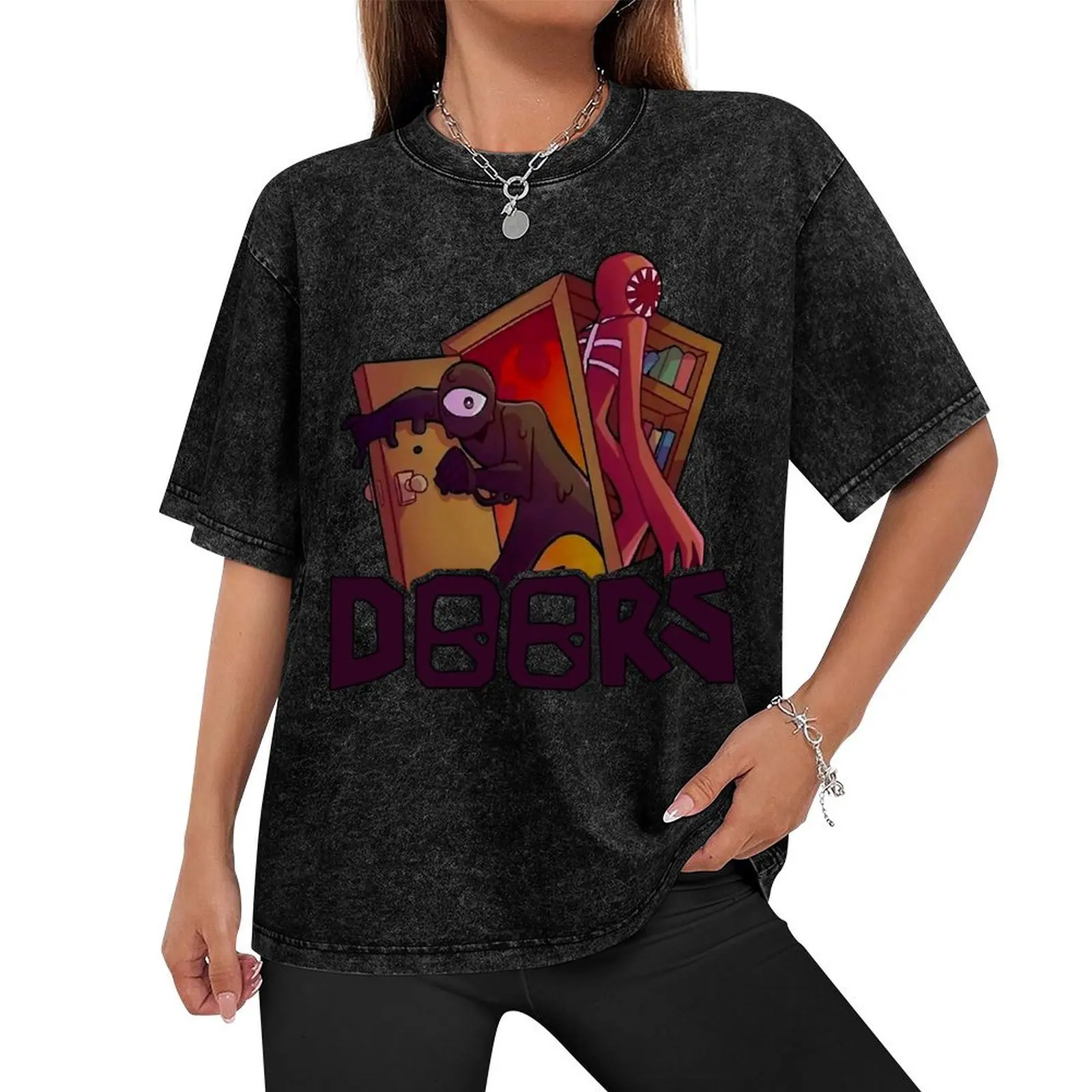 Doors - Seek Horror T-Shirt tshirts personalised plus size tops luxury clothing labubu football t shirt mens shirts graphic tee