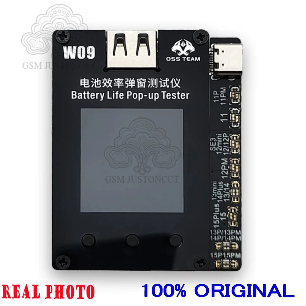 OSS Team W09 Pro V3 Battery Programmer for iPhone, 11-15PM Battery, Health changed to 100% Pop-up Repair, No Need Flex Cable
