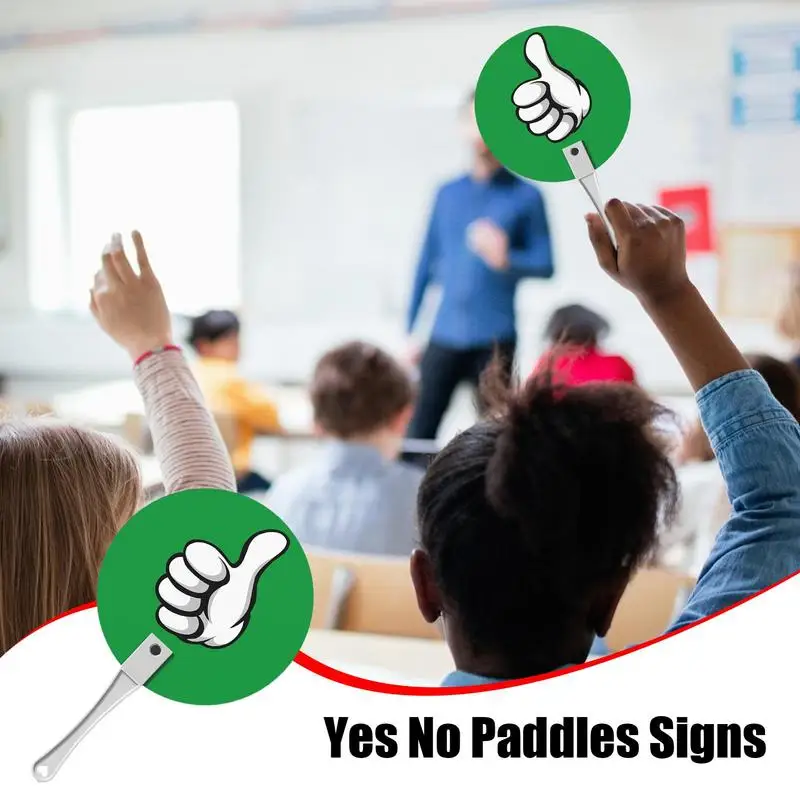 Auction Paddles True False Paddles 10pcs Voting Paddles Yes or No Paddles Green Red for Teacher and Student Interaction