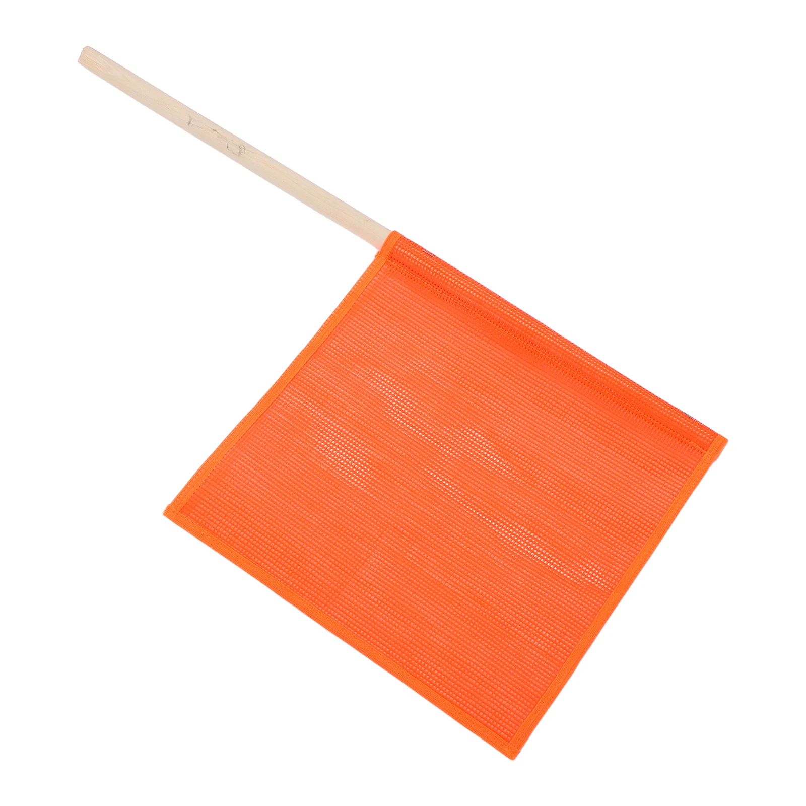 

Traffic Safety Flags Durable Mesh Handheld Wooden Pole Warning Flags for Trucks Highways Construction Sites Team Sports
