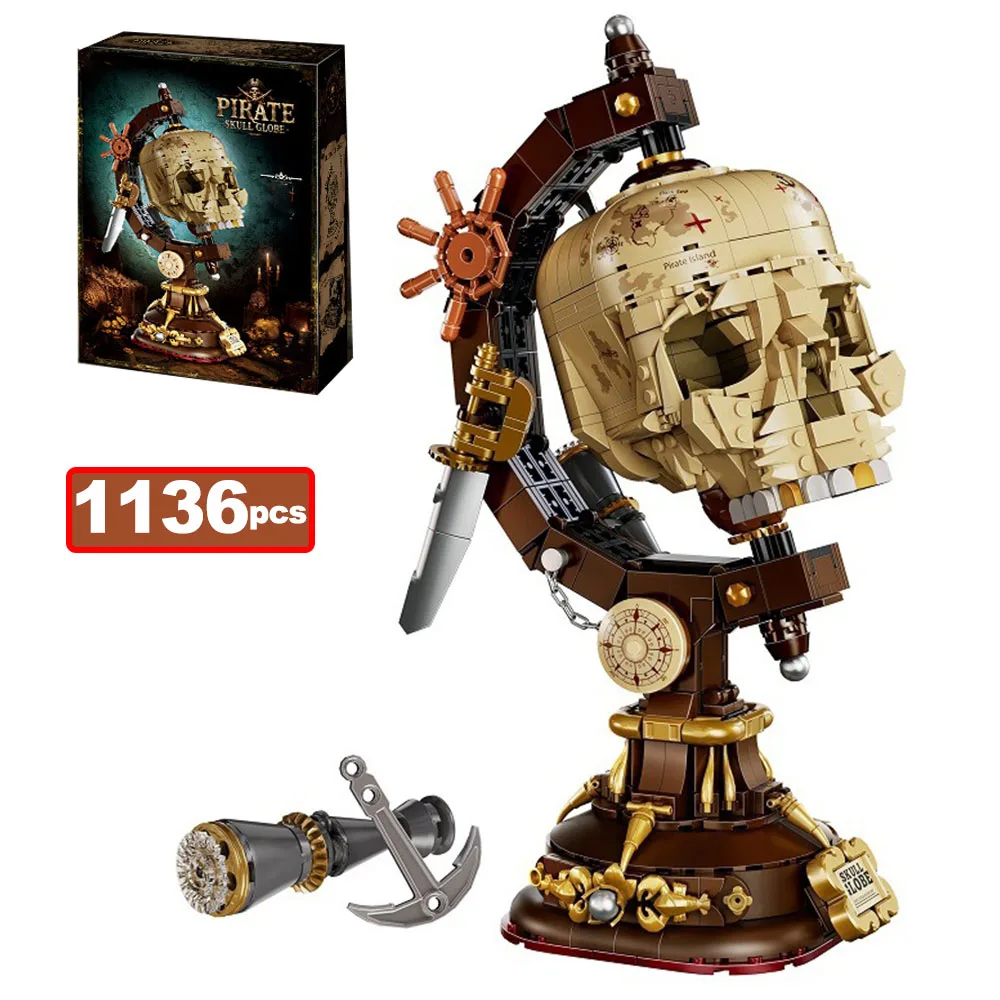 1136pcs-moc-skull-globe-model-building-block-city-creative-pirate-halloween-horror-desktop-ornaments-bricks-toys-adults-gifts