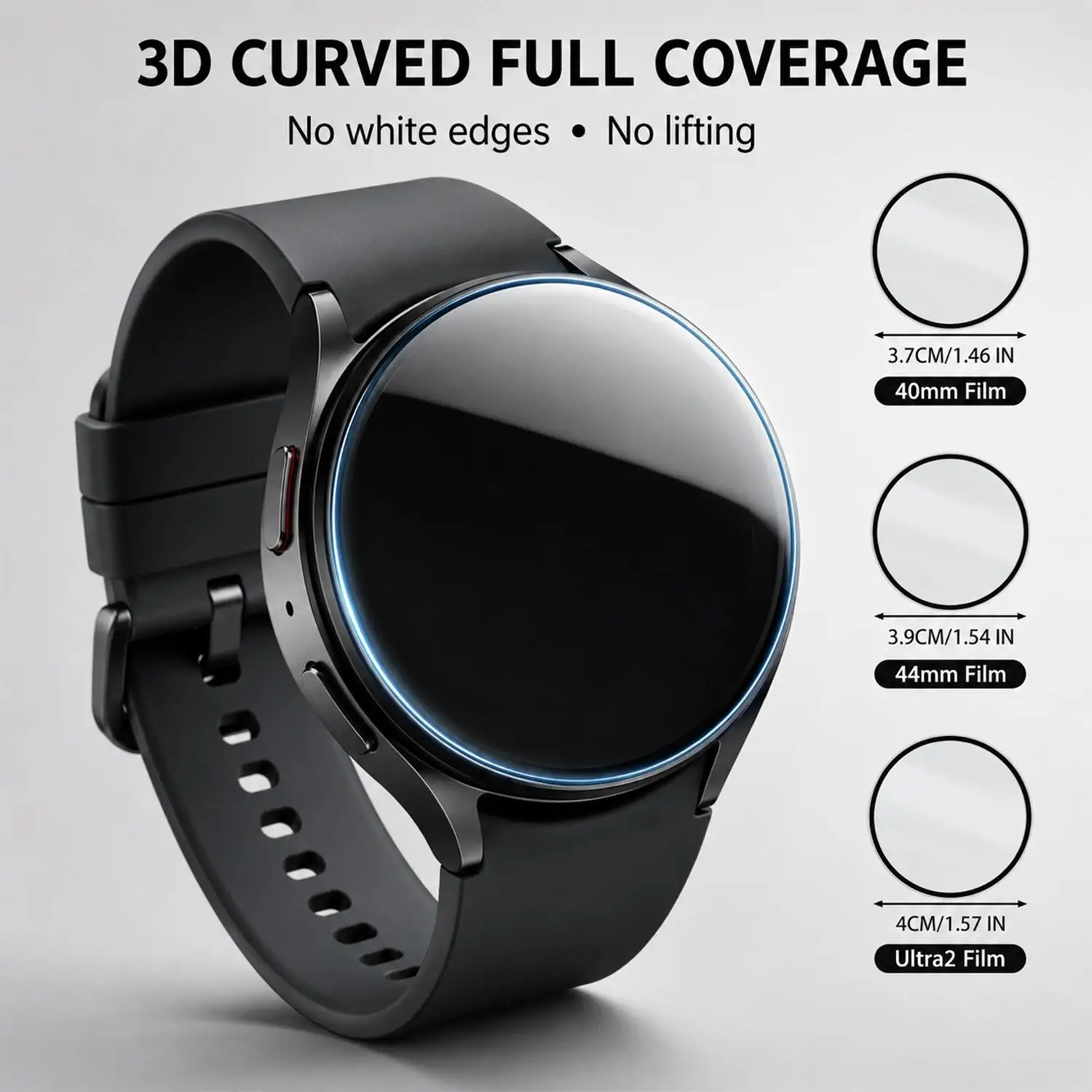 Protetores de Tela PMMA para Samsung Galaxy Watch 9 40/44MM Ultra2 47MM, Filmes Protetores Flexíveis para Galaxy Watch9