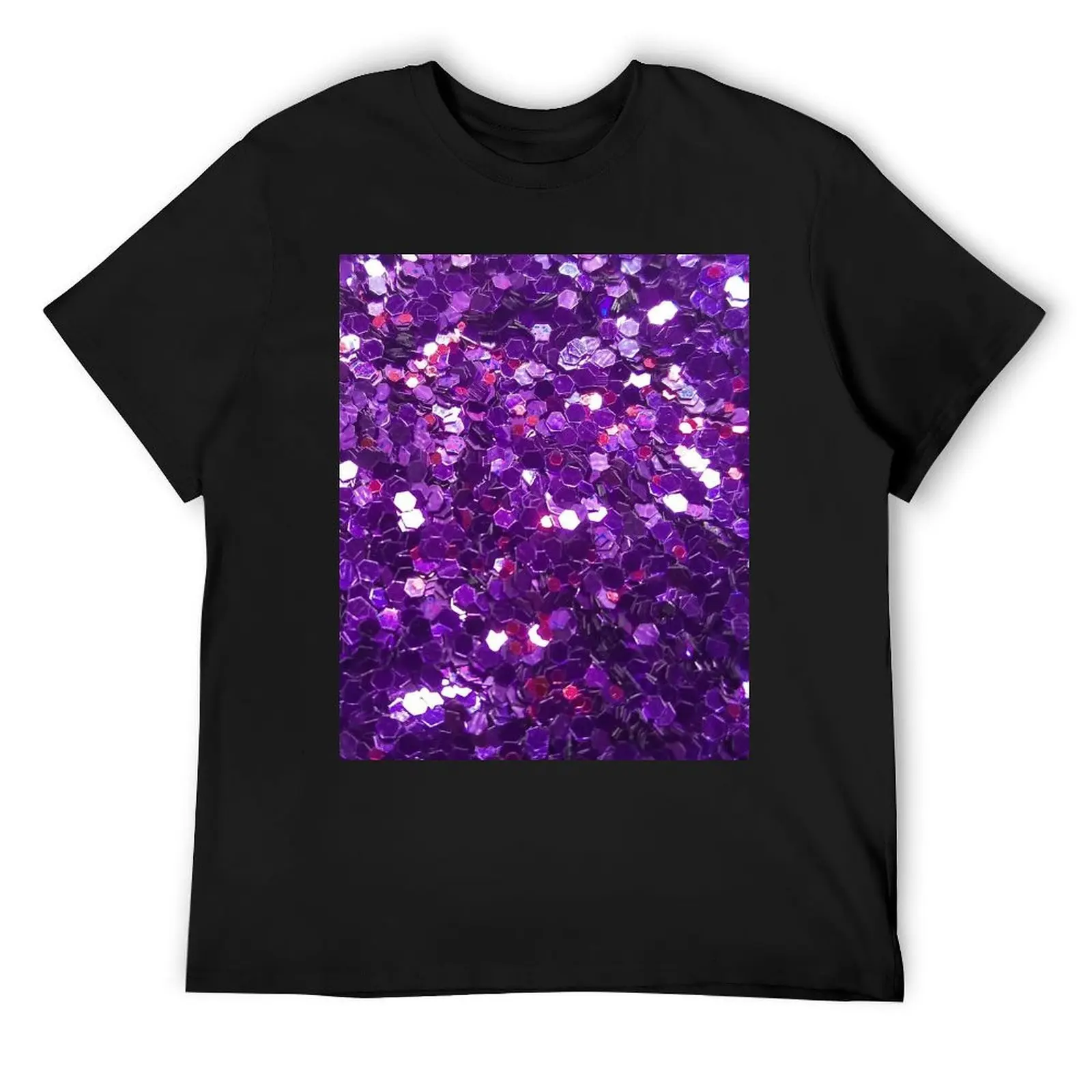 

Photographic Image of Purple Glitter T-Shirt baggy shirts customs design your own men clothings