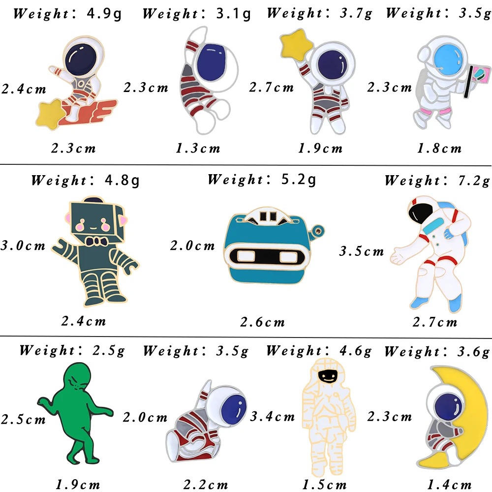 الخيال العلمي مروحة الكرتون دبابيس دبابيس لطيف روبوت رائد الفضاء مضحك الغريبة المينا دبوس الاطفال استكشاف الكون شارة تي شيرت قبعة حقيبة مجوهرات