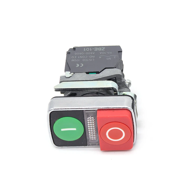 XB4-BW8465 1NO 1NC 22mm double button switches with LED RED GREEN two color push button switch